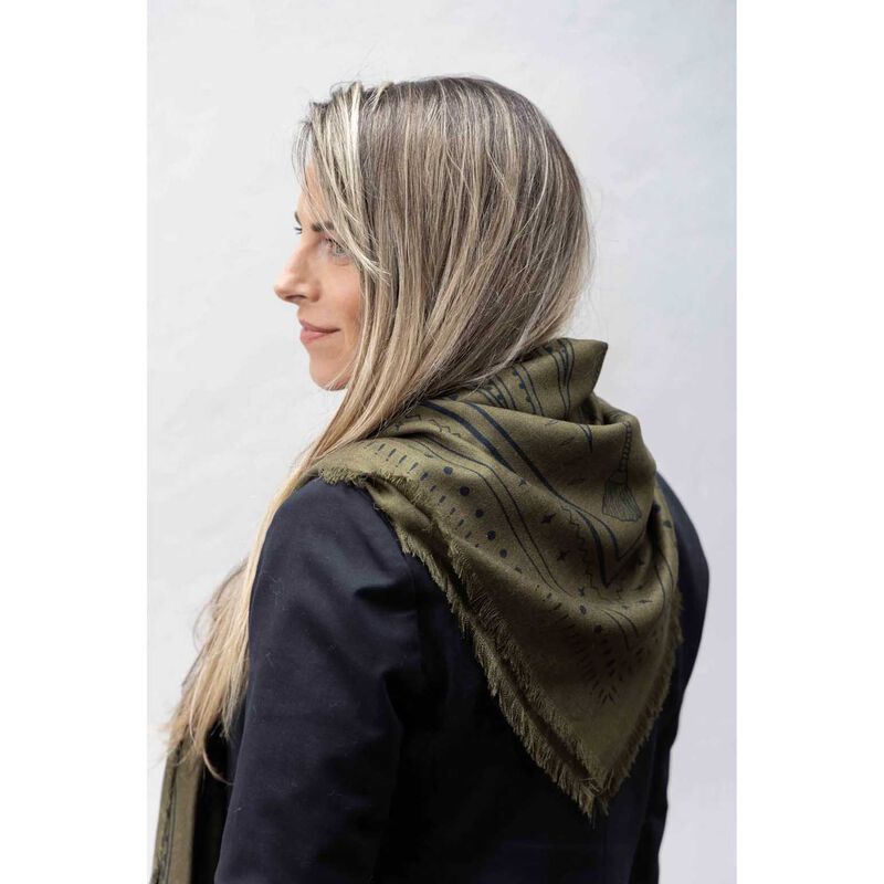 Dark Hampton X Ellie Compton The Yorke Wool Silk Scarf image number 2